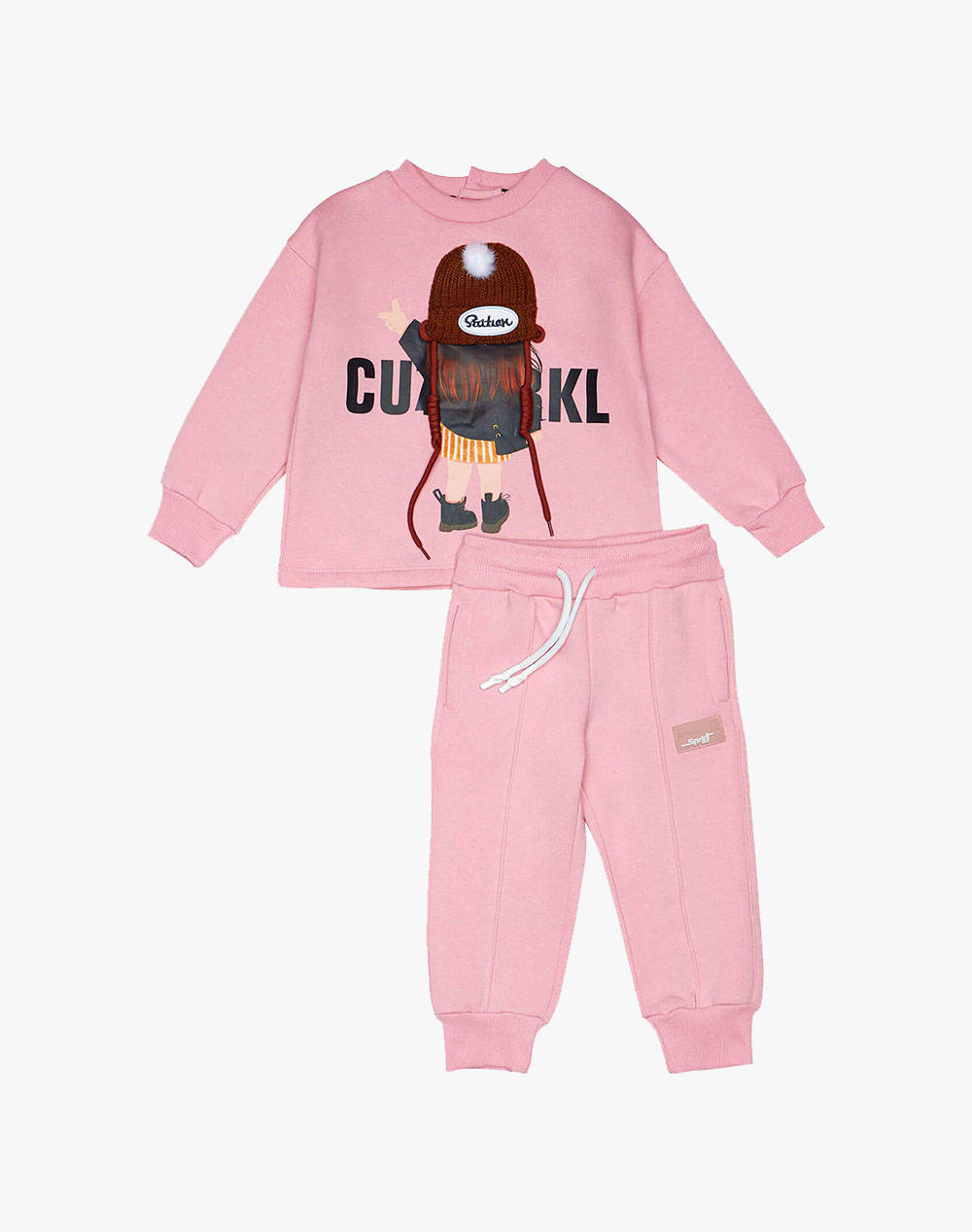 Sprint Set Baby Girl Kids Girl Sportswear Sets Pink Cotton,Synthetic 242 2050 S800 Female Sets