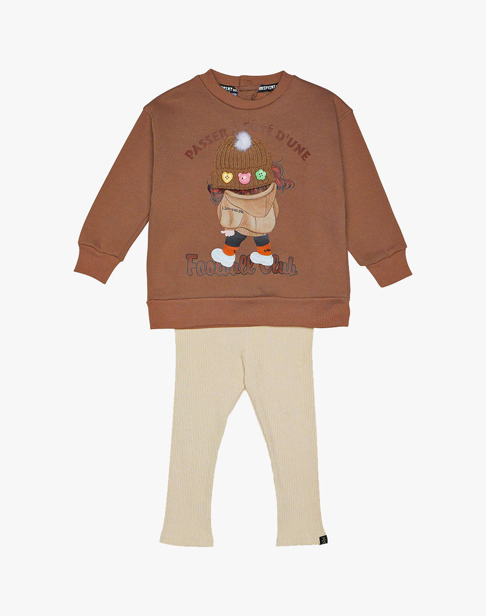 Sprint Set Baby Girl Kids Girl Clothes Sets Brown Cotton,Synthetic 242 2049 S970 Female Sets Brown