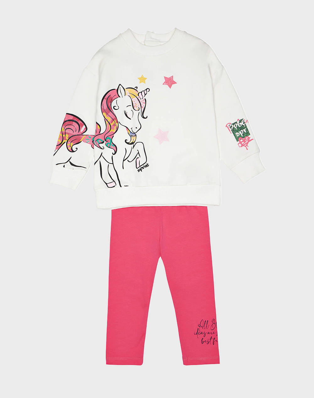 Sprint Set Baby Girl Kids Girl Clothes Sets Offwhite Cotton,Elastic 242 2033 S133 Female Sets