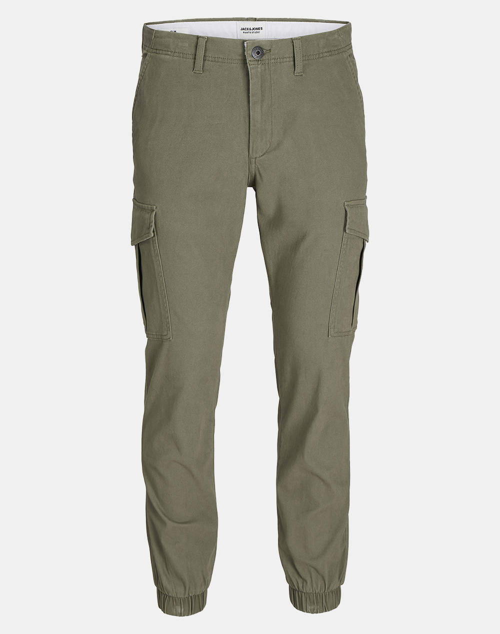 Jack&Jones Jpstmarco Jjjoe Cuffed Jnr Kids Boy Clothes Trousers Olive Cotton,Elastic 12233615 Dusty Olive Male Trousers