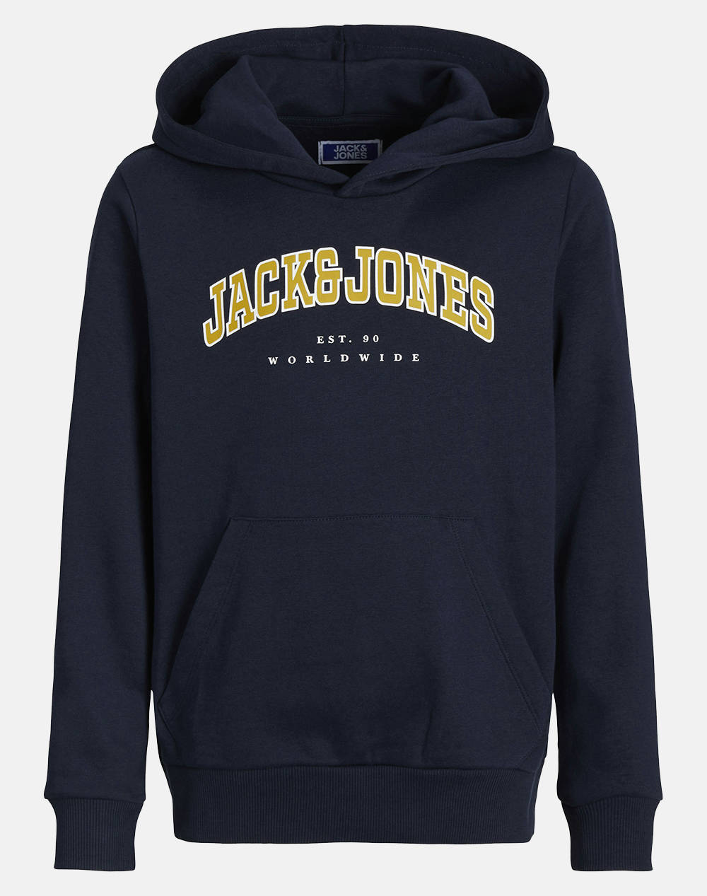 Jack&Jones Jjecaleb Varsity Sweat Hood Noos Jnr Kids Boy Clothes T Shirts Navyblue Cotton,Synthetic 12259564.... Navy Blazer Male T-Shirts Blue