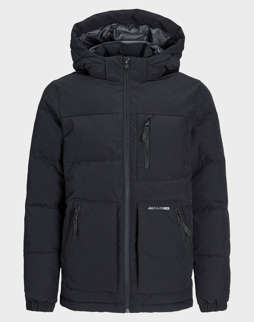 Jack&Jones Jjeotto Puffer Jacket Sn Jnr Kids Boy Clothes Jackets Black Synthetic 12258547 Black Male Jackets Black