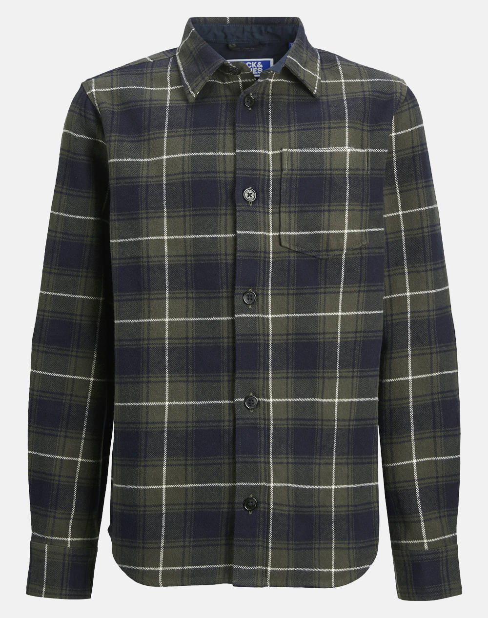 Jack&Jones Jorjames Flannel Check Shirt Ls Jnr Kids Boy Clothes Shirts Multi Cotton 12260989 Sky Captain Male Shirts