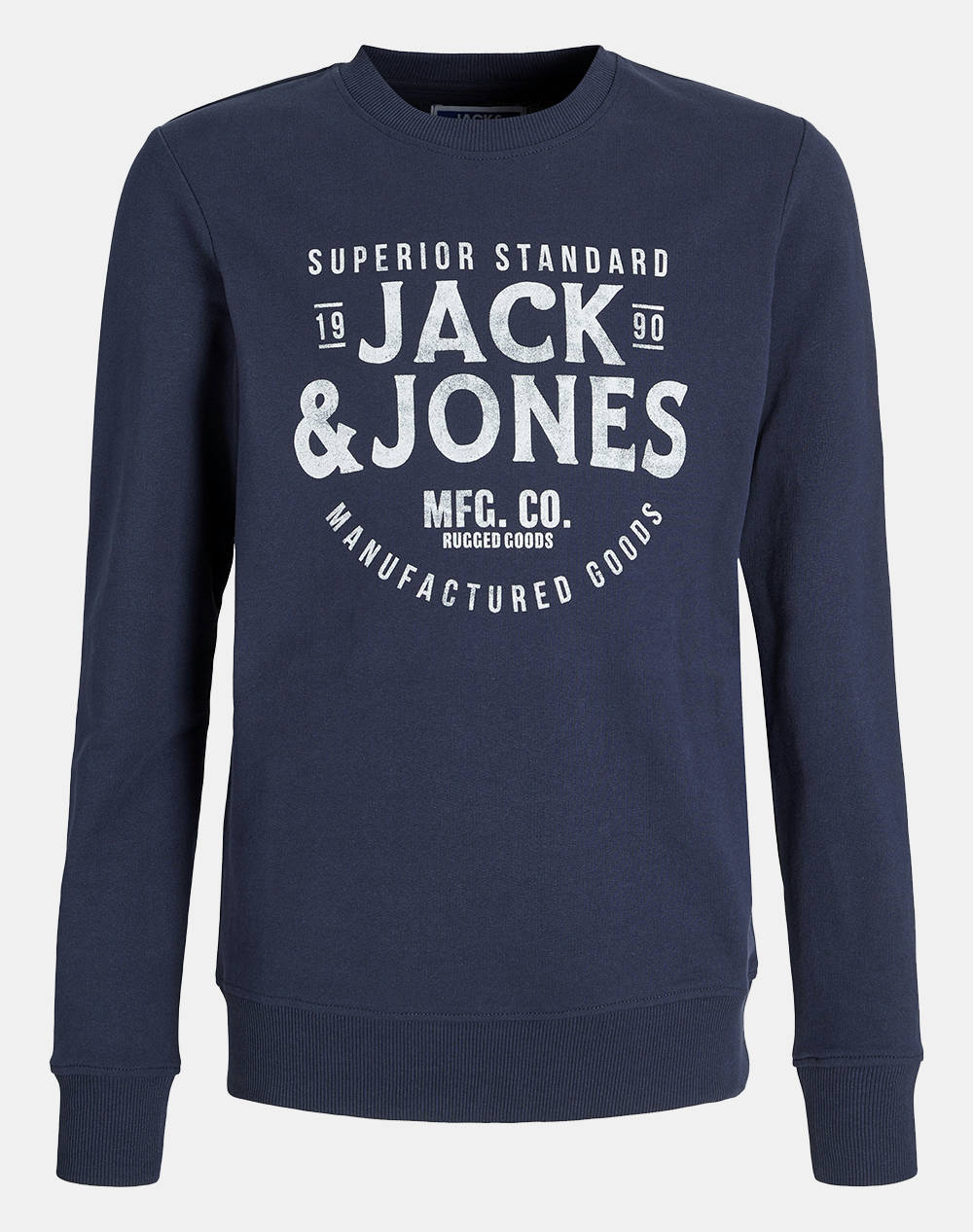 Jack&Jones Jjjeans Sweat O Neck Jnr Kids Boy Clothes T Shirts Navyblue Cotton 12259862 Navy Blazer Male T-Shirts Blue
