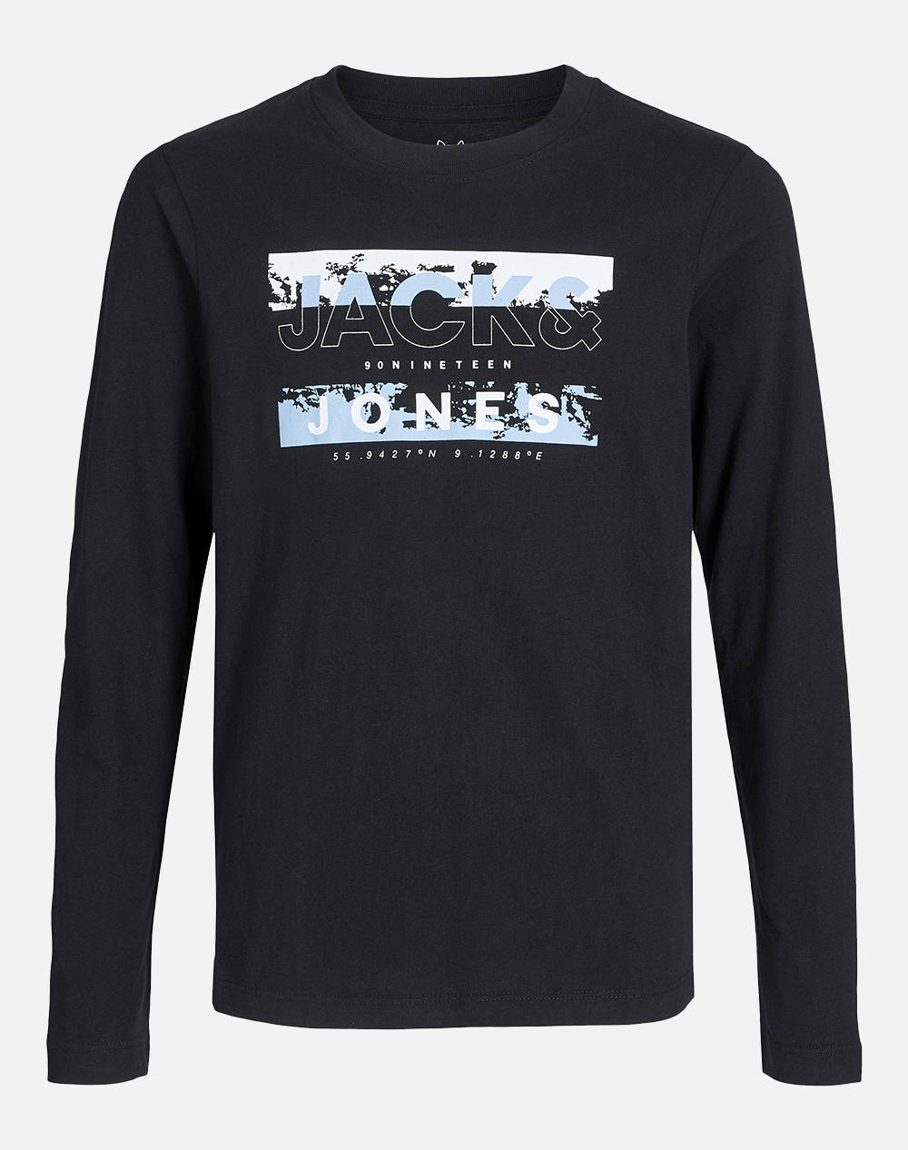 Jack&Jones Jcokonta Tee Ls Crew Neck Fst Jnr Kids Boy Clothes T Shirts Black Cotton 12271368 Black Male T-Shirts Black
