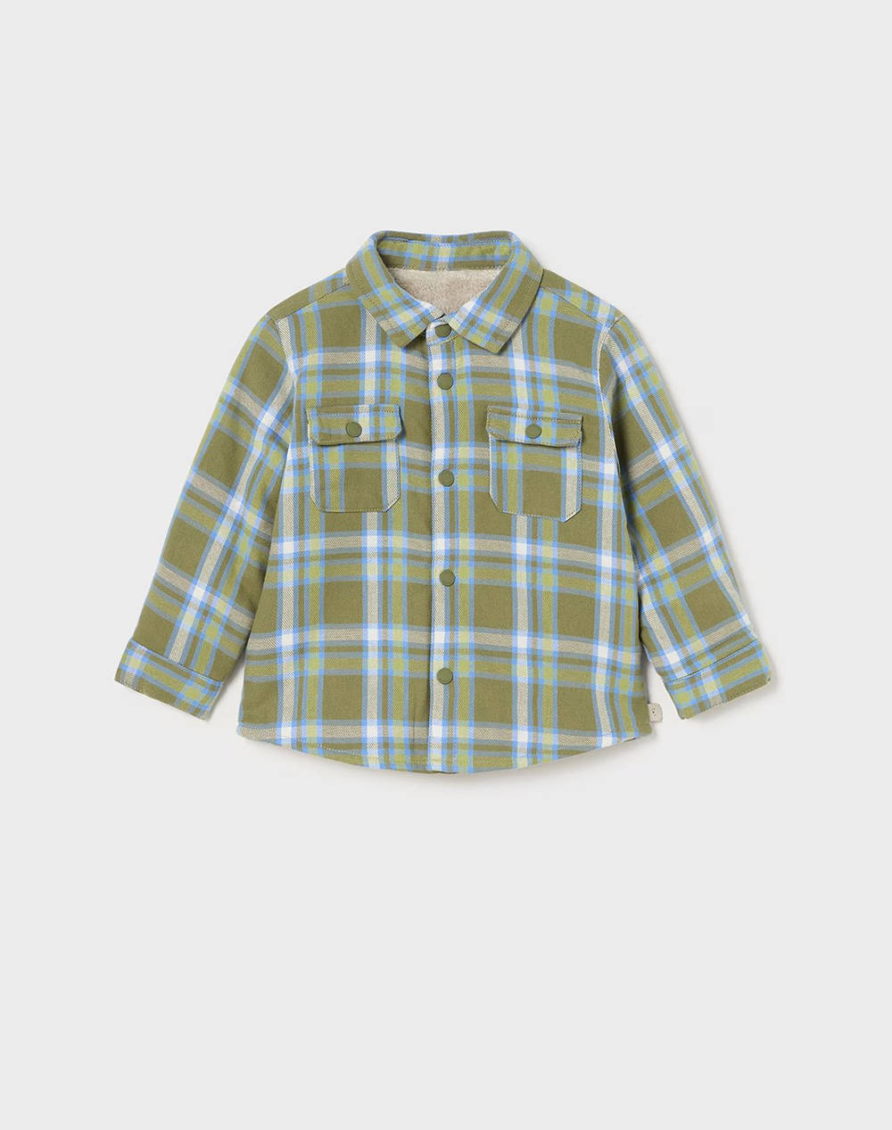Mayoral Plaid Shirt With Lining Kids Boy Clothes Shirts Green Cotton 02187 59 Male Shirts Green