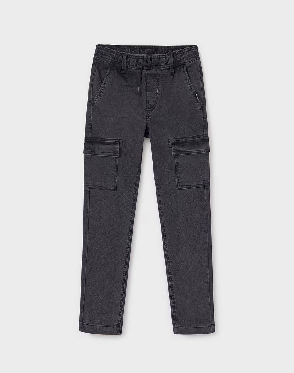 Mayoral Παντελονι Denim Jogger Cargo Παιδι Αγορι Ρουχα Παντελονι Darkgray Βαμβακιμε Ελαστανσυνθετικο 07534 59 Γιά Αγόρι