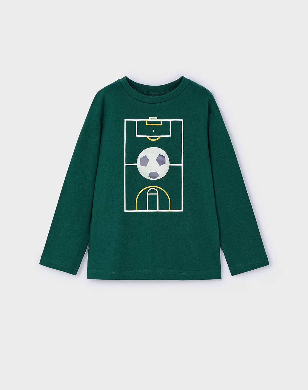 Mayoral Long Sleeve Interactive Shirt Kids Boy Clothes T Shirts Green Cotton 04044 61 Male T-Shirts Green