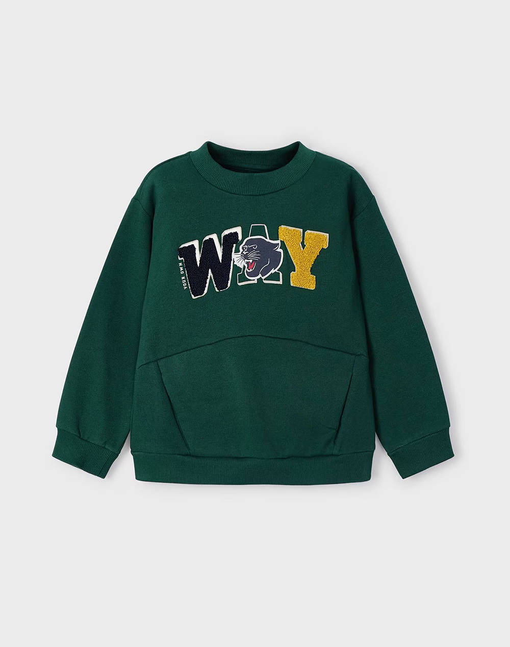 Mayoral Applique Sweater Kids Boy Clothes T Shirts Green Cotton 04455 38 Male T-Shirts Green