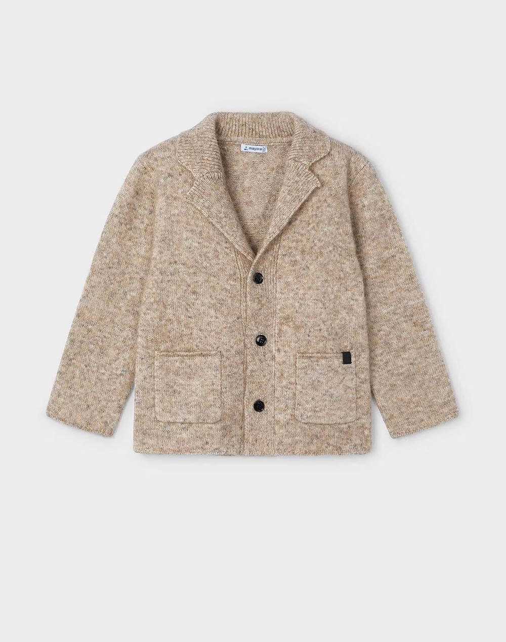 Mayoral Poplin Blazer Kids Boy Clothes Cardigans Biege Wool,Synthetic 04459 48 Male Cardigans Biege