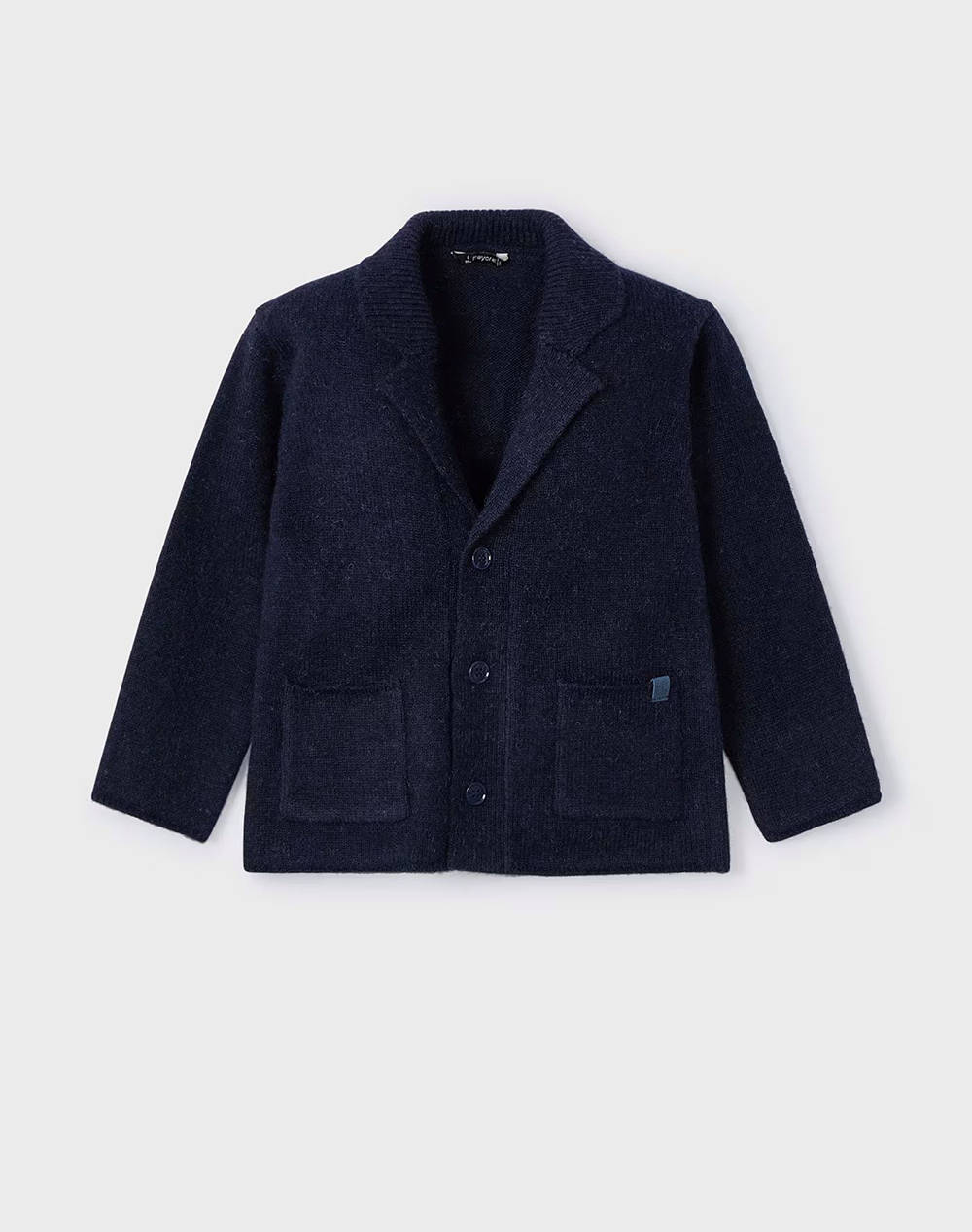 Mayoral Poplin Blazer Kids Boy Clothes Cardigans Navyblue Wool,Synthetic 04459 49 Male Cardigans Blue