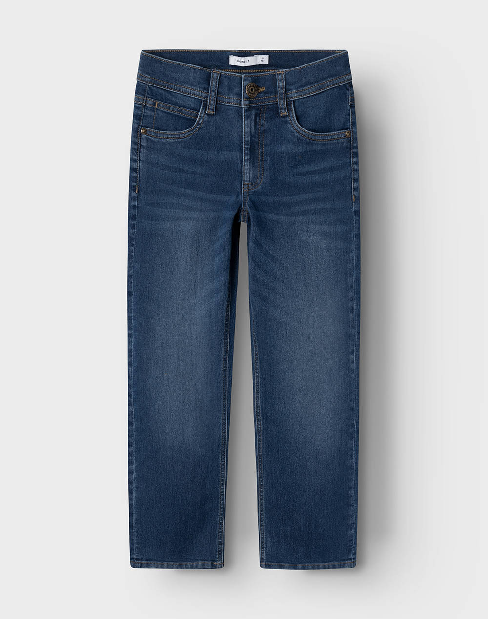 Name It Nkmryan Straight Jeans 4323 Is Tb Kids Boy Clothes Trousers Denimblue Cotton,Elastic,Synthetic 13231226 Dark Blue Denim Male Trousers Blue