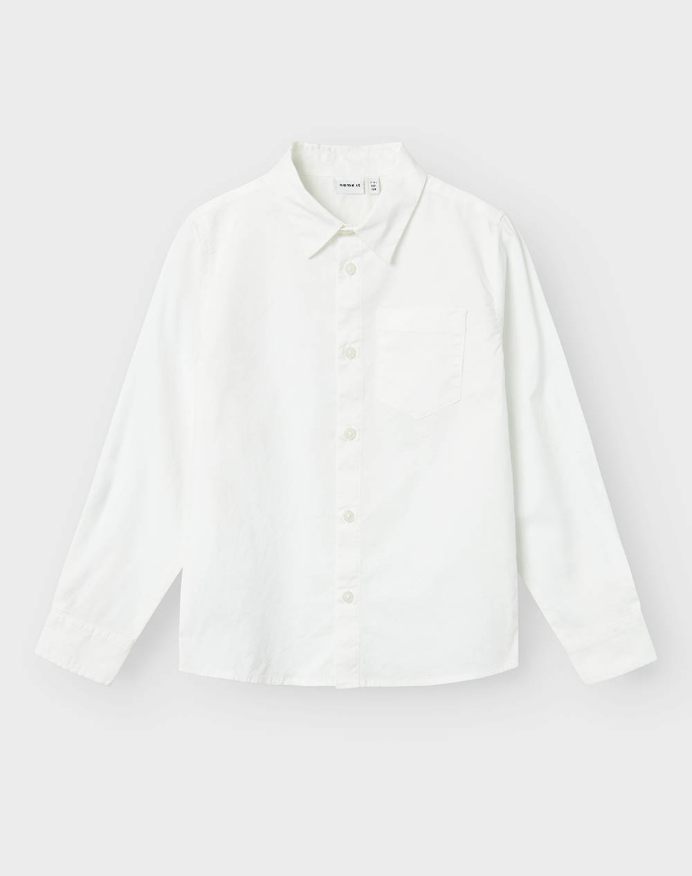 Name It Nkmrefred Ls Shirt Kids Boy Clothes Shirts White Cotton,Elastic 13235630 Bright White Male Shirts