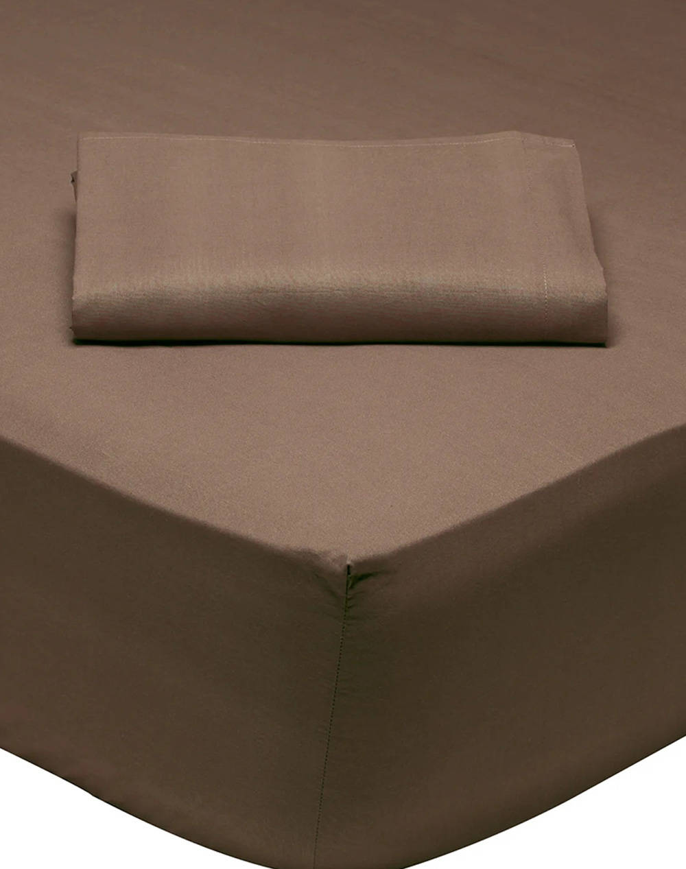 Das 1004 Single Bed Sheet With Elastic Brown (Dimensions: 100 X 200 Cm.) Home Bedroom Sheets One Color Cotton 422410031004 Sheets