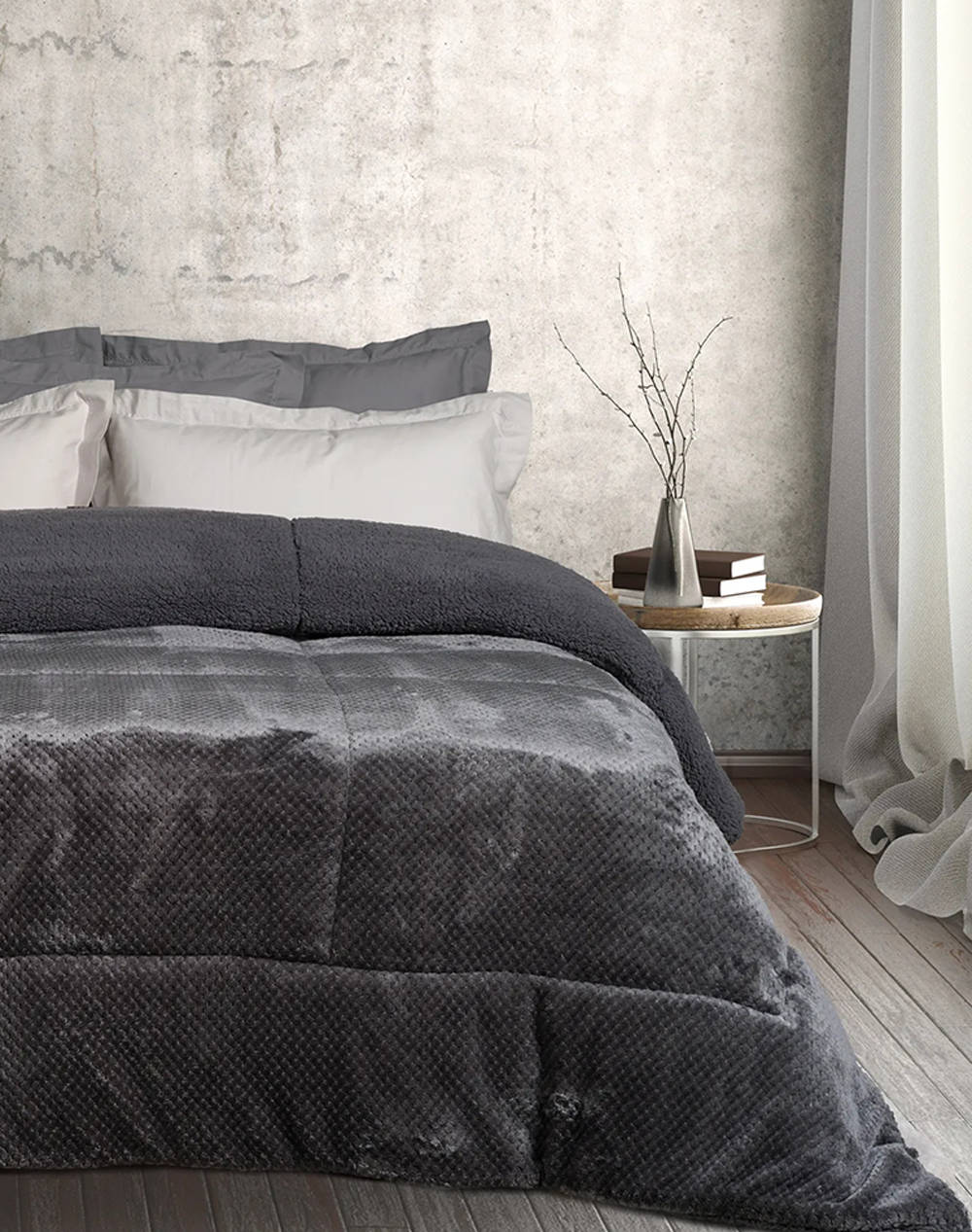 Das 1183 Sherpa King Size Duvet/Blanket (Dimensions: 220 X 240 Cm.) Home Bedroom Duvet One Color Synthetic 421910201183 Duvet
