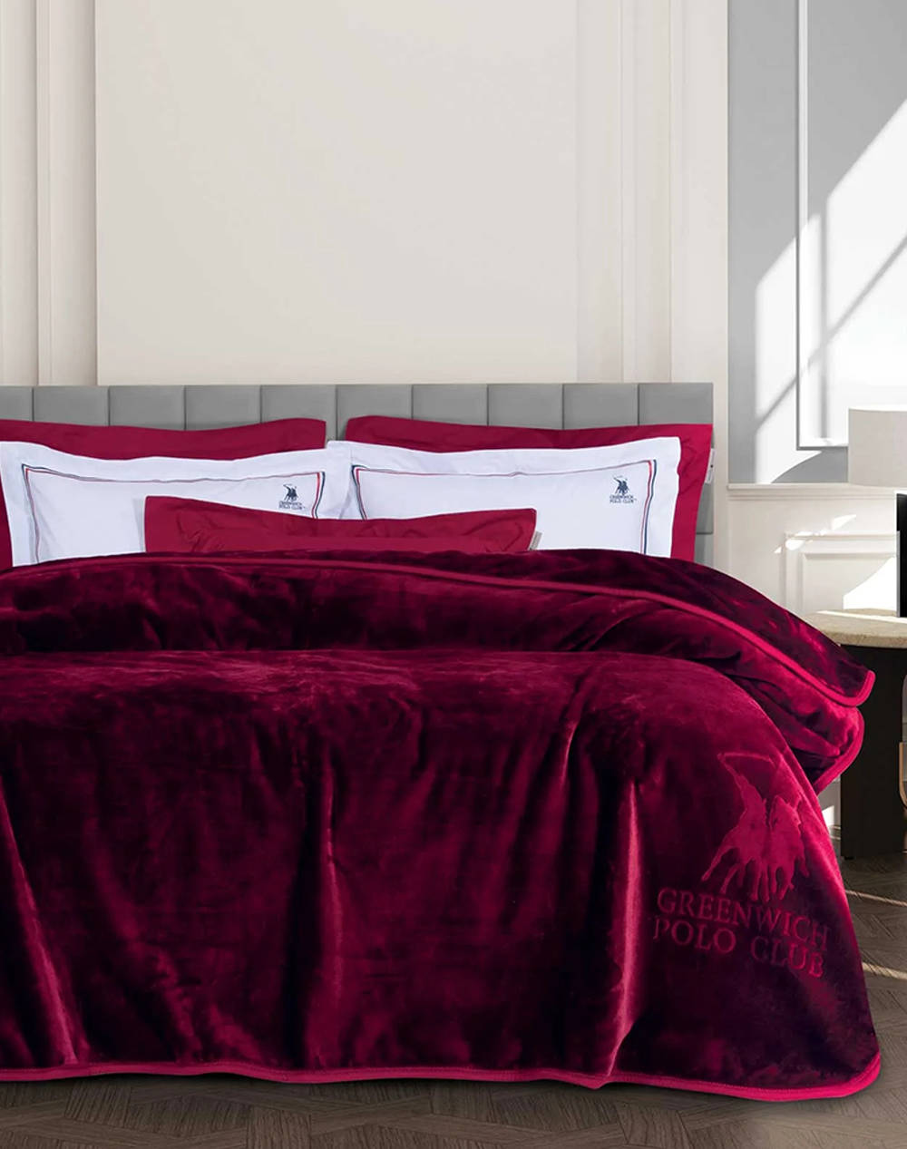 Das 3438 Velour Blanket King Size Greenwich Polo Club (Dimensions: 220 X 240 Cm.) Home Bedroom Blankets One Color Synthetic 220577203438 Blankets
