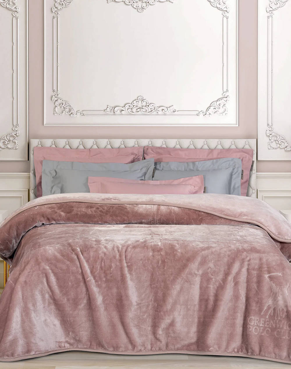 Das 3469 Greenwich Polo Club Velour King Size Blanket (Dimensions: 220 X 240 Cm.) Home Bedroom Blankets One Color Synthetic 220577203469 Blankets