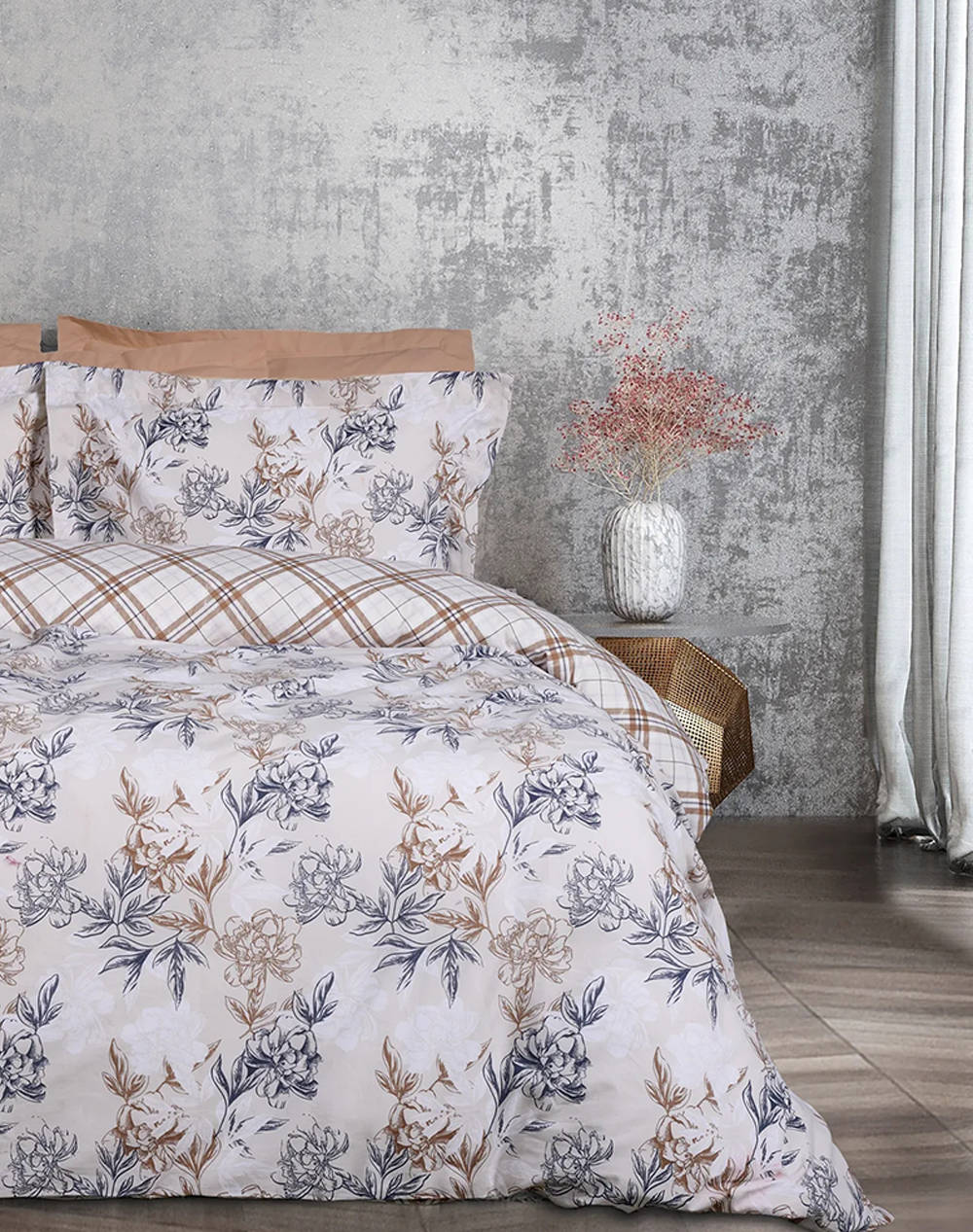 Das 5422 Single Duvet Cover Set Casual (Dimensions: 160 X 240 & 50 X 70 Cm) Home Bedroom Duvet Covers One Color Cotton 406009105422 Duvet Covers