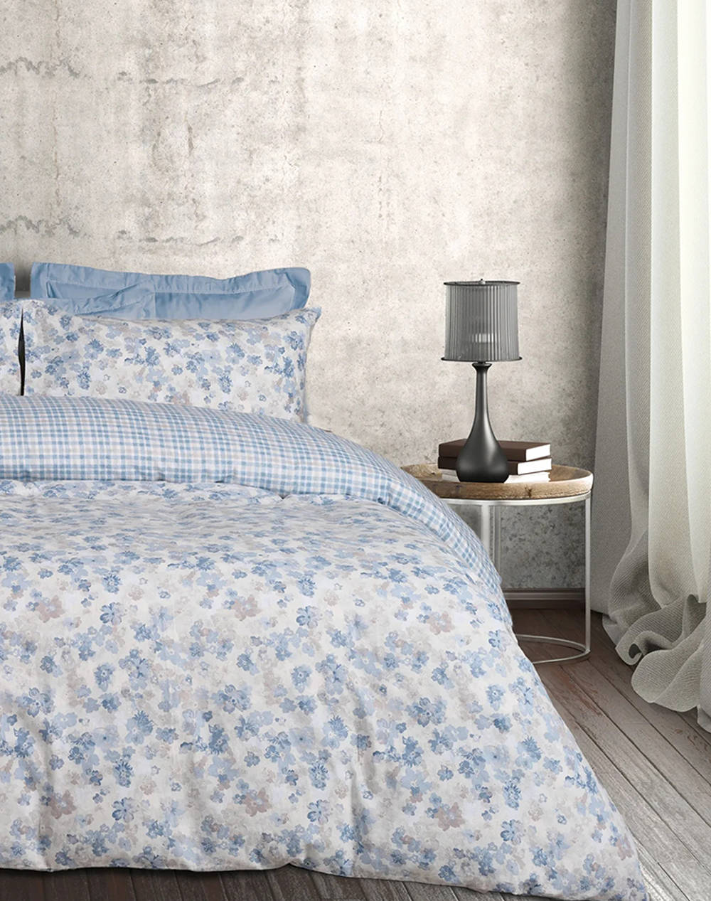 Das 9637 Happy Flannel King Size Duvet Cover Set (Dimensions: 220 X 240 & 2 X 50 X 70 Cm) Home Bedroom Duvet Covers One Color Cotton 406009209637