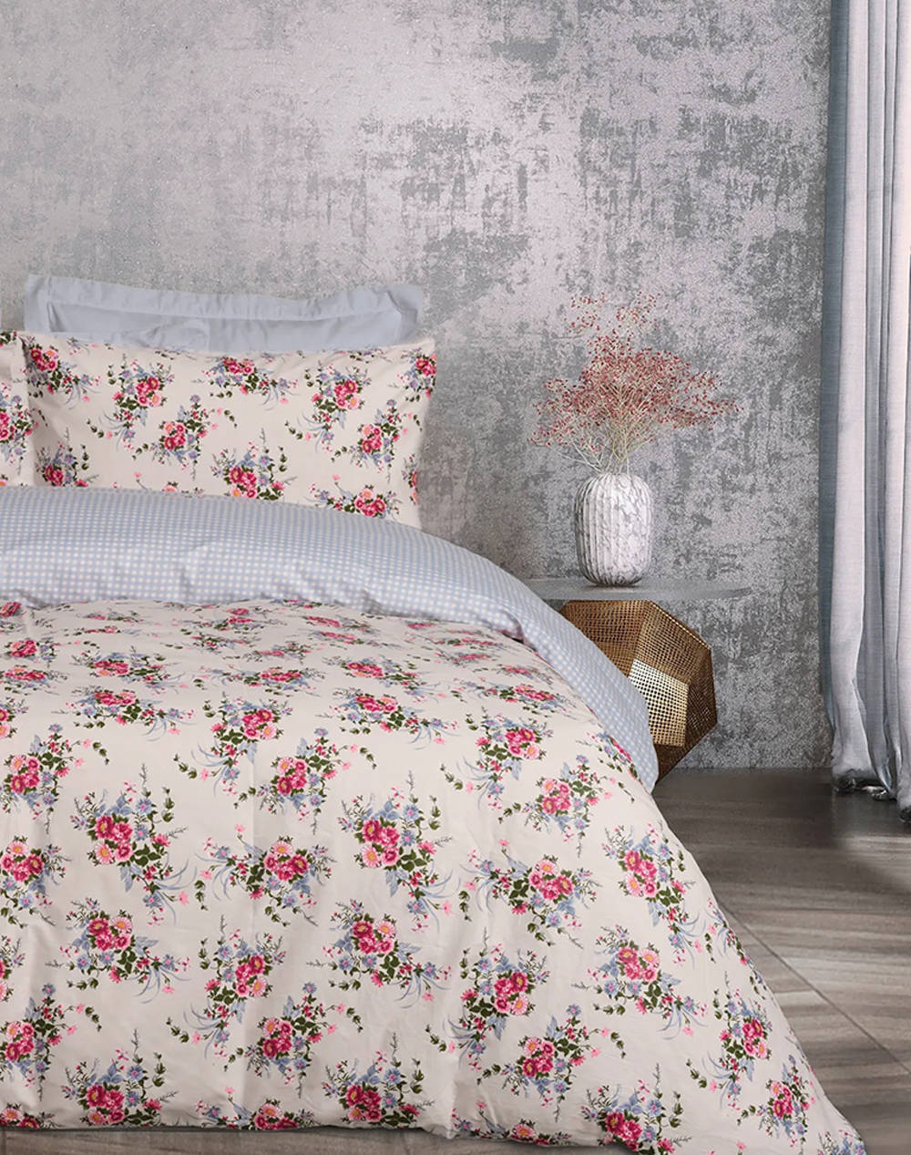Das 9647 Happy King Size Duvet Cover Set (Dimensions: 220 X 240 & 2 X 50 X 70 Cm) Home Bedroom Duvet Covers One Color Cotton 406009209647 Duvet Covers