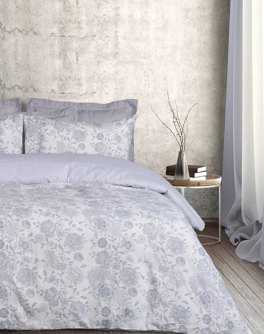 Das 9636 Happy Flannel King Size Duvet Cover Set (Dimensions: 220 X 240 & 2X 50 X 70 Cm) Home Bedroom Duvet Covers One Color Cotton 406009209636 Duvet