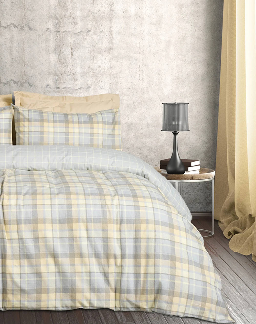 Das 9639 Happy Flannel Duvet Single Cover Set (Dimensions: 160 X 240 & 50 X 70 Cm) Home Bedroom Duvet Covers One Color Cotton 406009109639 Duvet