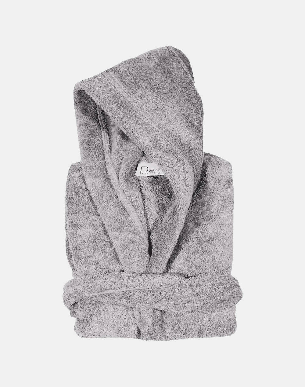 Das 5902 Large Grey Casual Bathrobe Home Bathroom Bathrobes One Color Cotton 460180305902 Bathrobes
