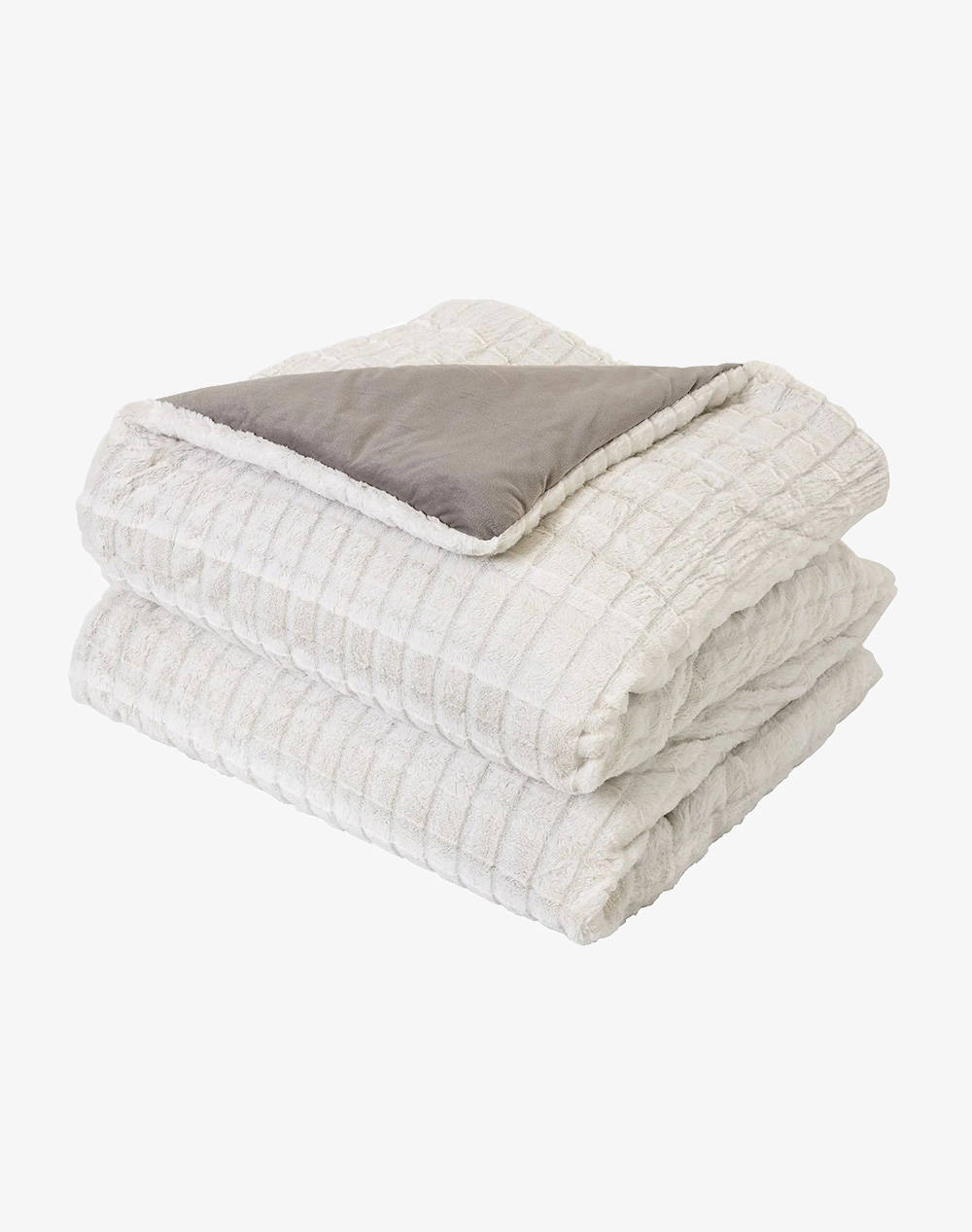 Nima King Size Blanket/Quilt 220X240 Weave Cream (Dimensions: 220X240 Cm) Home Bedroom Duvet One Color Synthetic 33965 Duvet