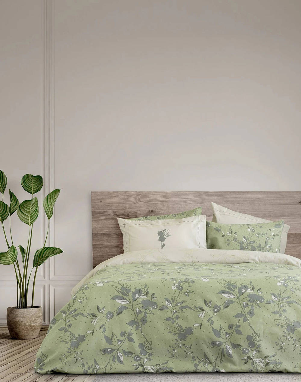 Nima Single Duvet Cover Set Bernice (Dimensions: 1 X 160X240 & 2 X 52X72 Cm.) Home Bedroom Duvet Covers One Color Cotton 34022 Duvet Covers