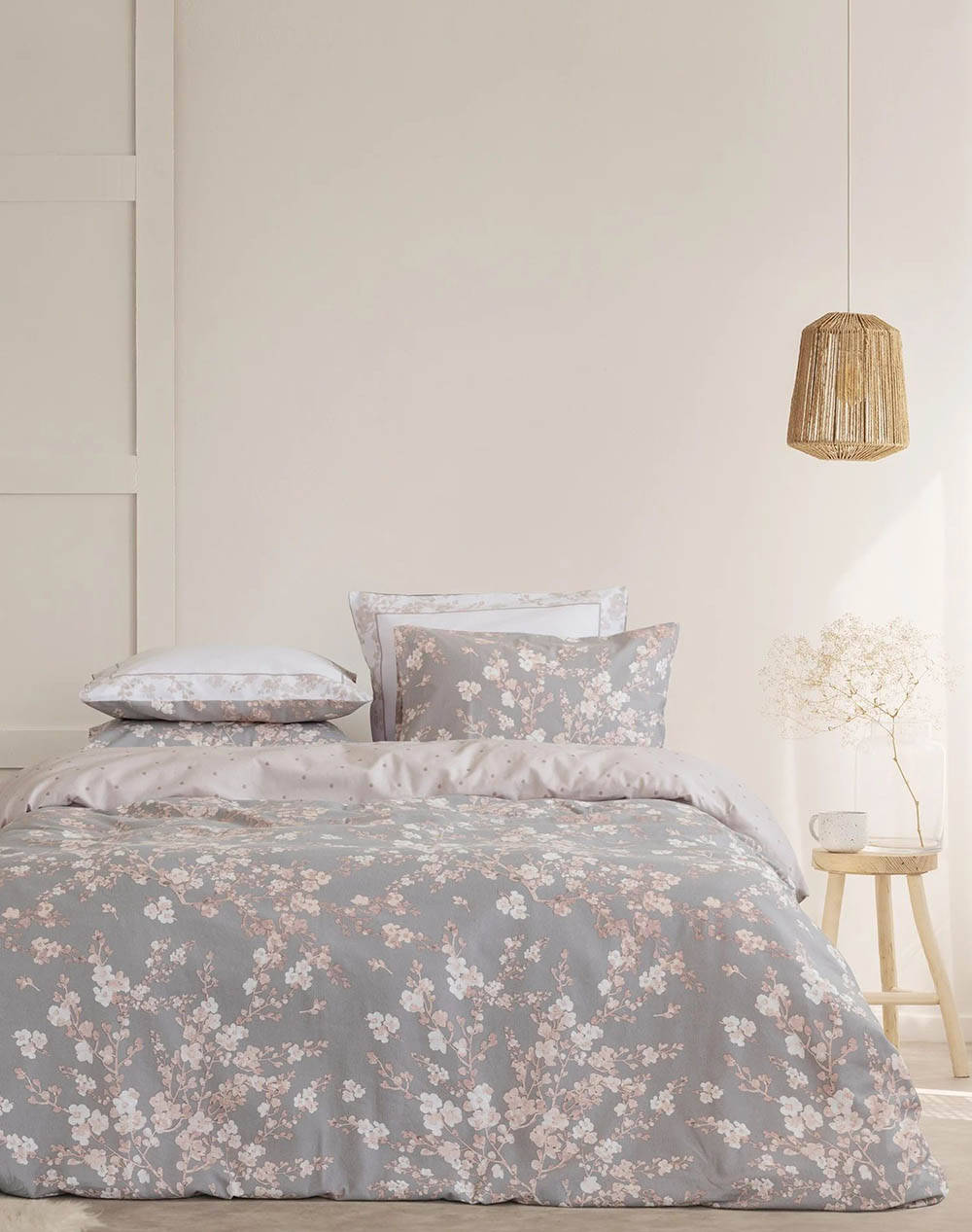 Nima Single Duvet Cover Set Florian (Dimensions: 160X240 & 50X70Cm) Home Bedroom Duvet Covers One Color Cotton 34029 Duvet Covers