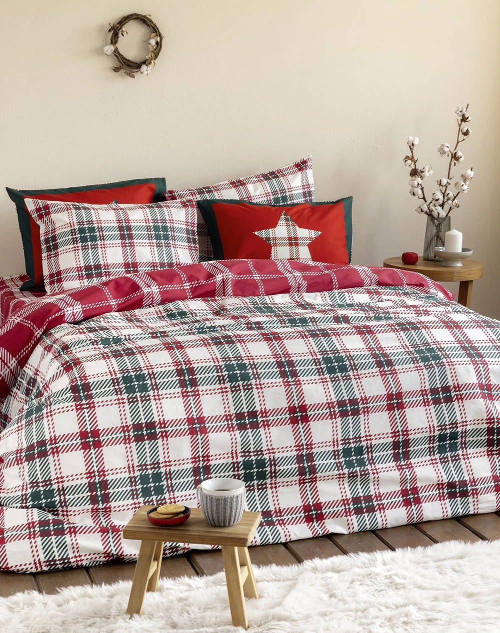 Nima King Size Sheet Set Sparkle (Dimensions: 2 X 240X260 & 2 X 52X72 Cm.) Home Bedroom Sheets One Color Cotton N34294 Sheets