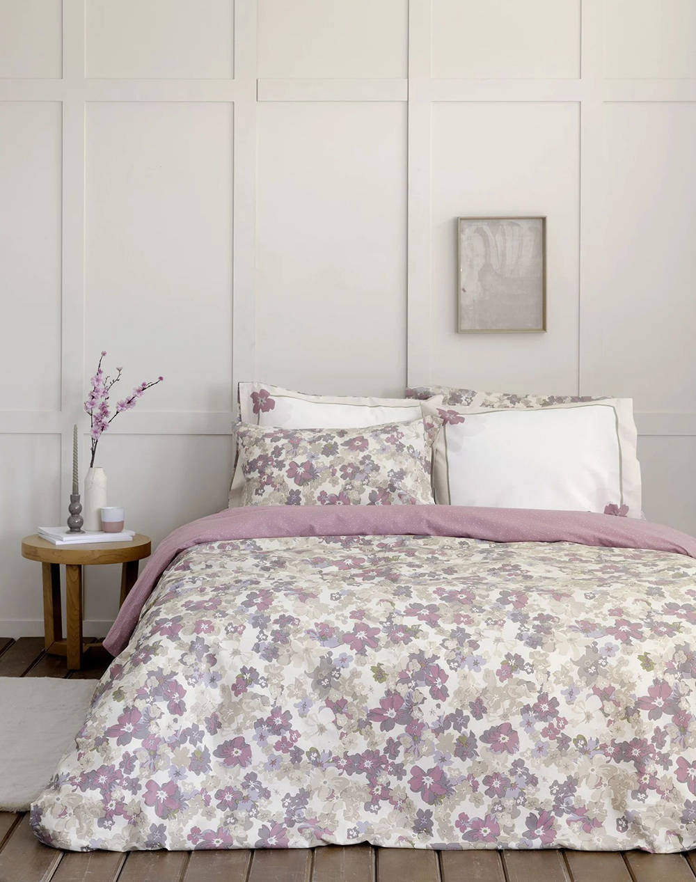 Nima Single Duvet Cover Set Flora (Dimensions: 1.60X240, 52X72) Home Bedroom Duvet Covers One Color Cotton N34198 Duvet Covers