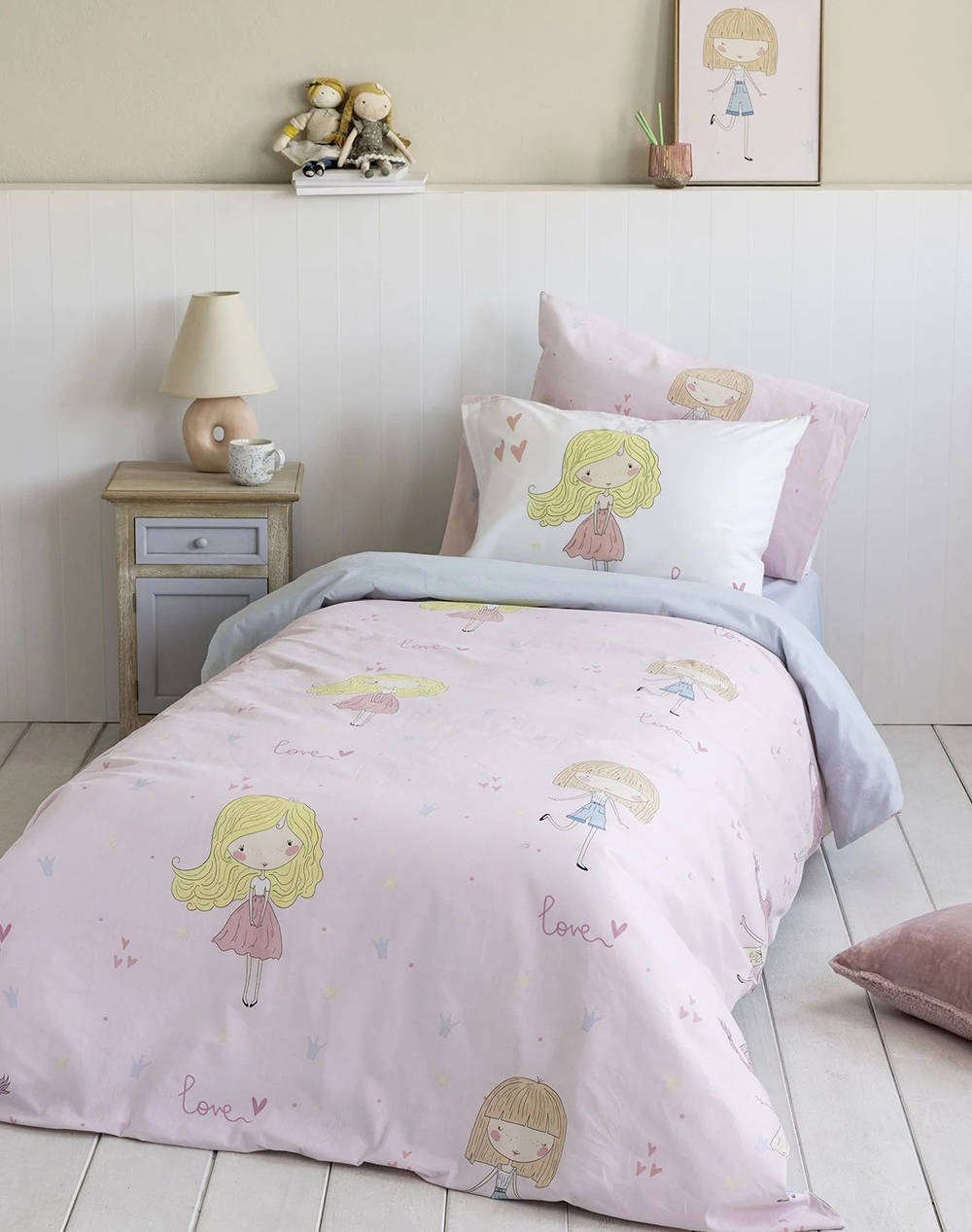 Nima Single Duvet Cover Set Lovely (Dimensions: 160X240, 52X72) Home Bedroom Duvet Covers One Color Cotton N34331 Duvet Covers