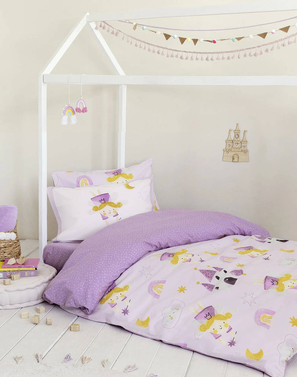 Nima Single Duvet Cover Set Odette (Dimensions: 1.60X240, 52X72) Home Bedroom Duvet Covers One Color Cotton N34335 Female Duvet Covers