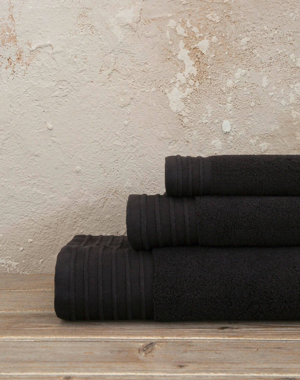 Nima Towel Feel Fresh Total Black (Dimensions: 50X100 Cm.) Home Bathroom Towels One Color Cotton 33904 Towels