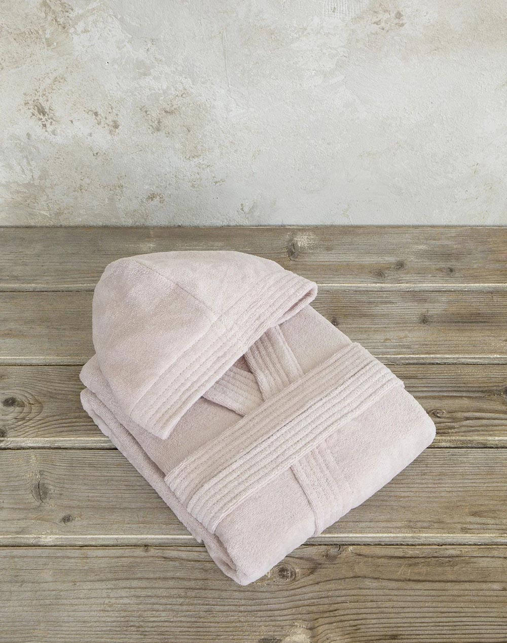 Nima Zen Hooded Bathrobe Small Powder Pink Home Bathroom Bathrobes One Color Cotton N32507 Bathrobes