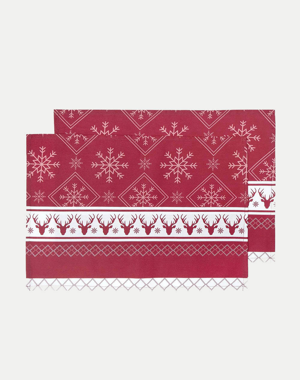Nima Placemat Set Christmas Day (Dimensions: 2 X 35X50 Cm.) Home Kitchen Runners One Color Cotton N34385 Runners