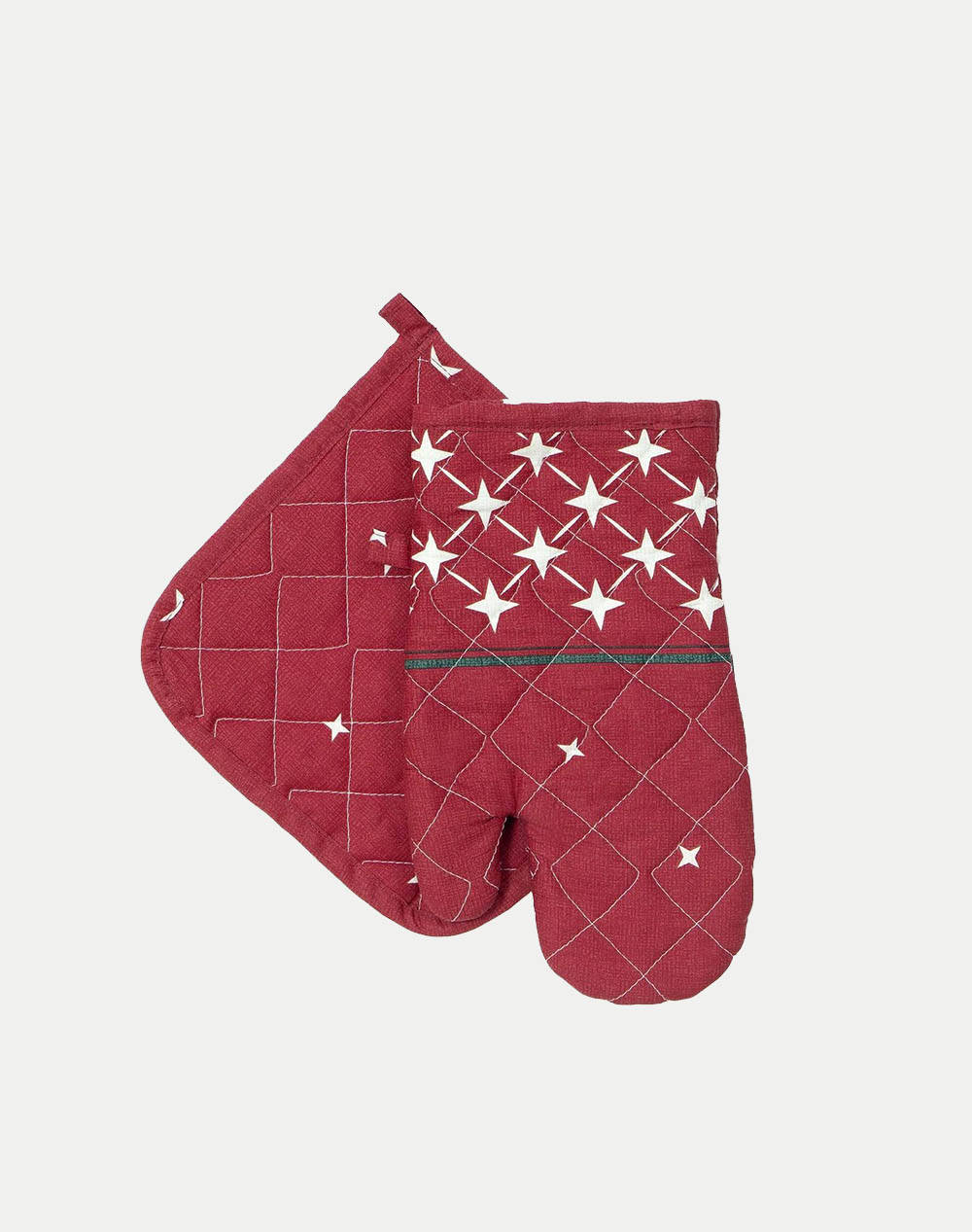 Nima Kitchen Set (Mitt + Potholder) Neva Home Homeware Sets One Color Cotton N34396 Sets