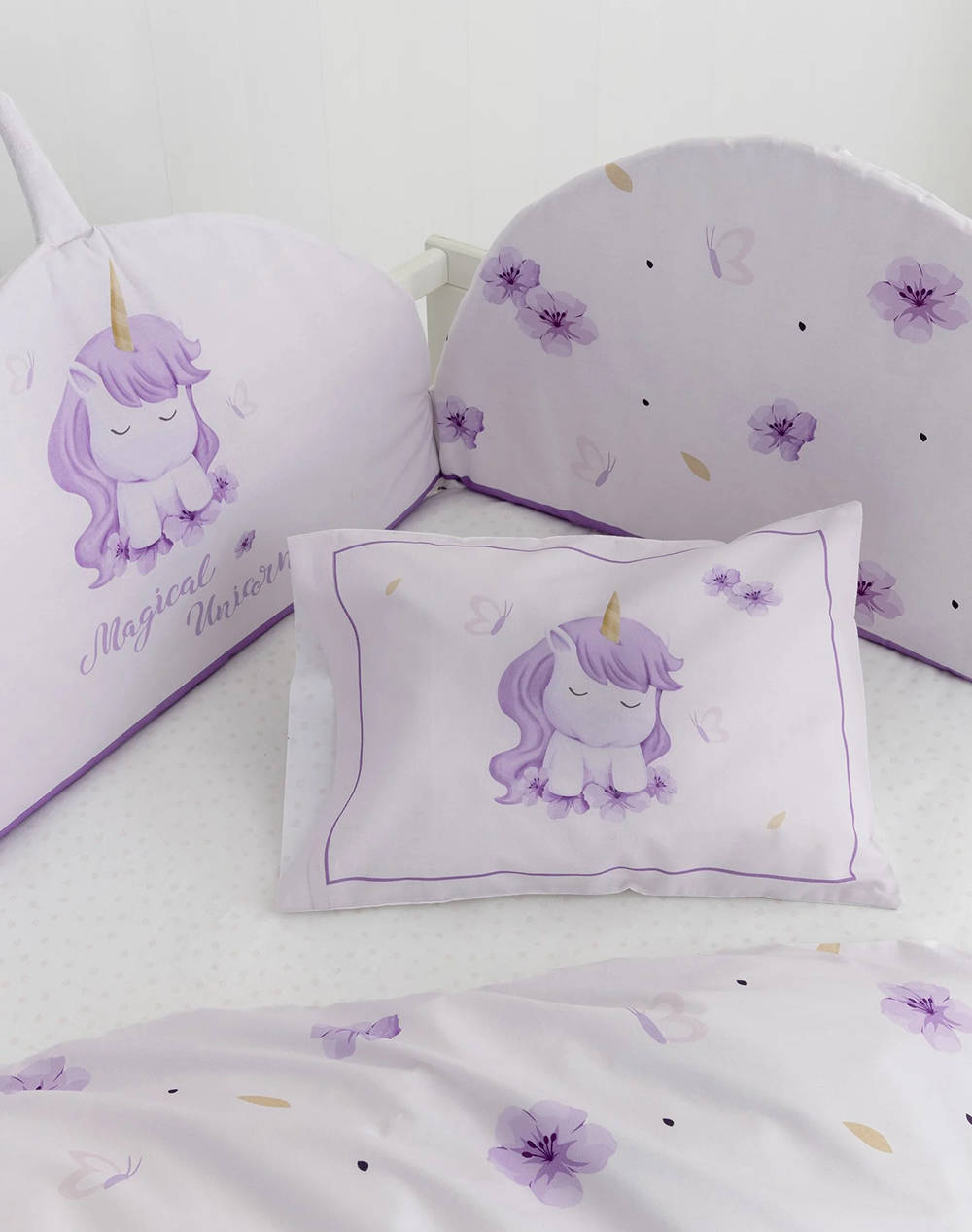 Nima Crib Protector Magical Unicorn Home Bedroom Baby Items One Color Cotton N34378 Baby Items