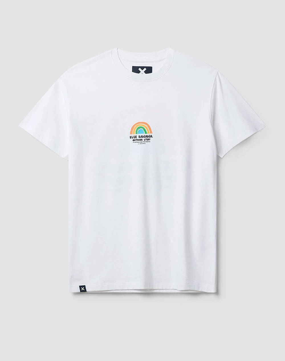 Blue Banana White Rainbow Tee / Short Sleeve Men Clothes T Shirts & Sweatshirts T Shirts White Cotton 141921 F49 T-Shirts