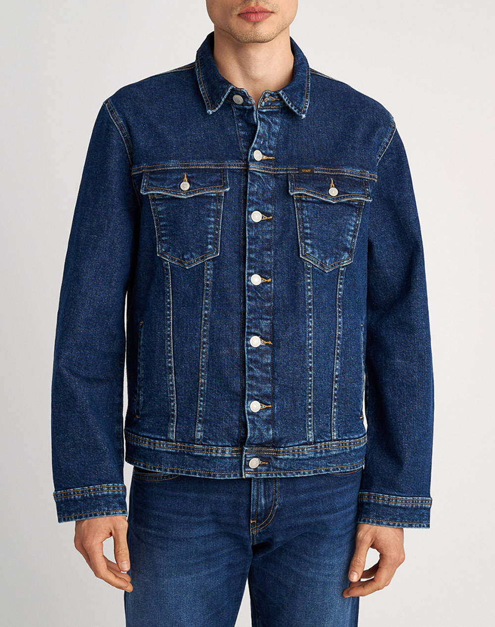 Staff David Unisex Jacket Men Clothes Outerwear Jackets Denimblue Cotton,Elastic 5 630.733.B1.053 .00 Jackets Blue
