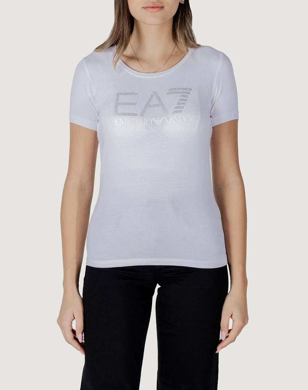 Ea7 T Shirt Γυναικα Ρουχα Μπλουζες Τ Shirt White Βαμβακι,Με Ελασταν 7W000094af10373 U0002 - Koolfly