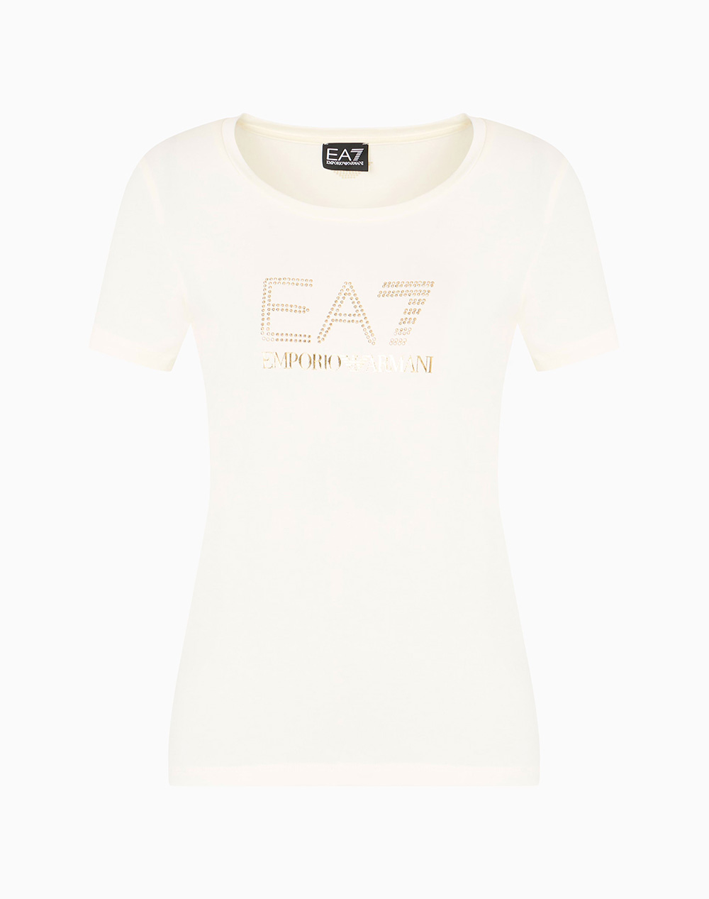 Ea7 T Shirt Women Clothes Tops T Shirts Offwhite Cotton,Elastic,Synthetic 8Ntt67Tjdqz U0005 Female T-Shirts