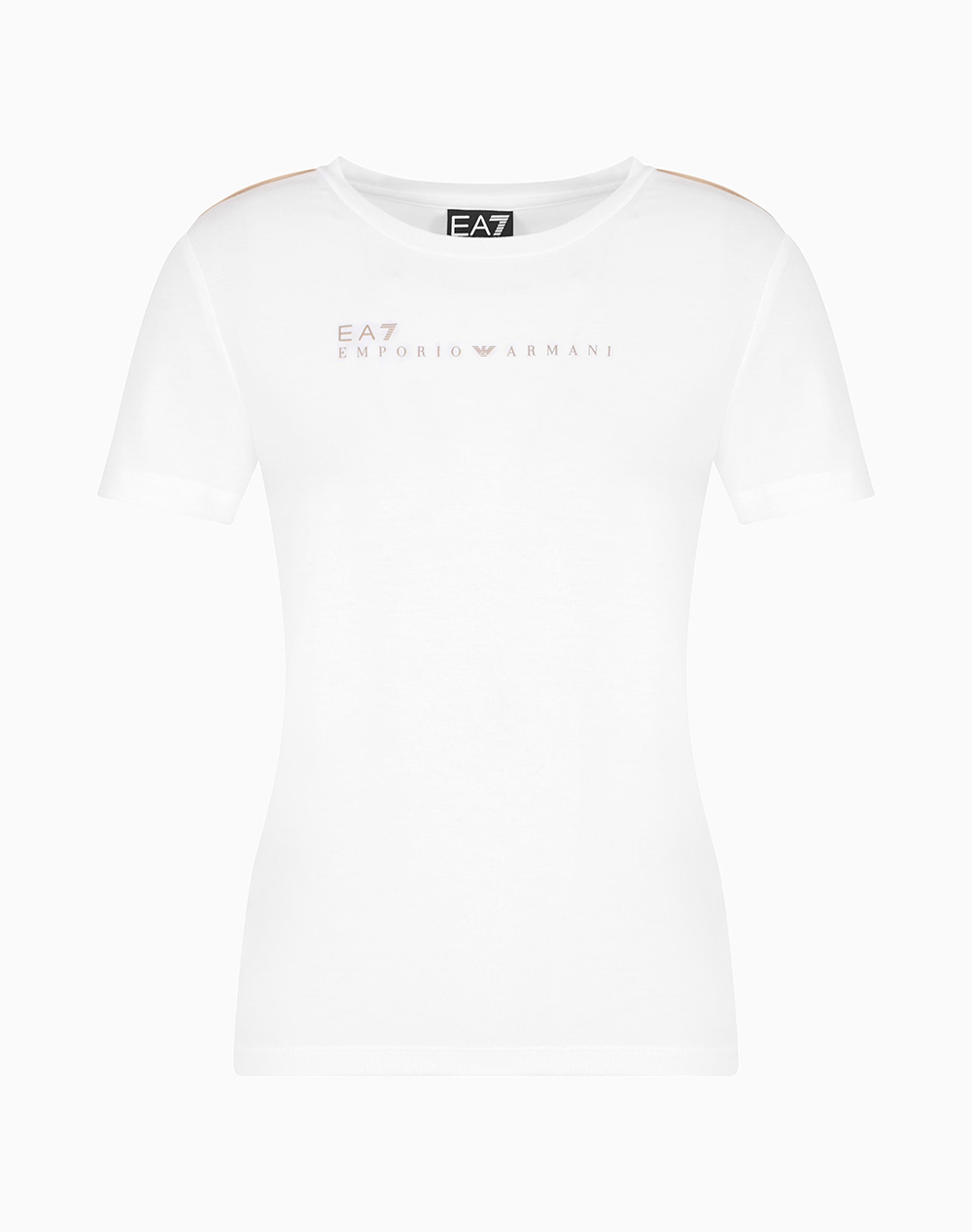 Ea7 T Shirt Women Clothes Tops T Shirts White Viscose,Elastic,Synthetic 7W000274Af12945 U0002 Female T-Shirts