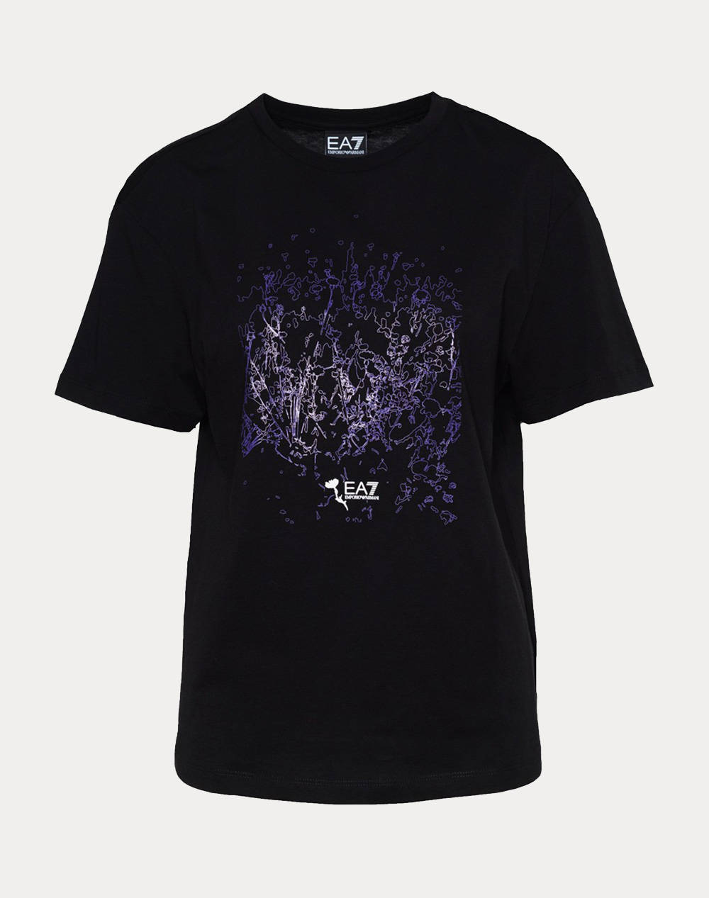 Ea7 T Shirt Women Clothes Tops T Shirts Black Cotton 7W000188Af10201 Uc001 Female T-Shirts Black