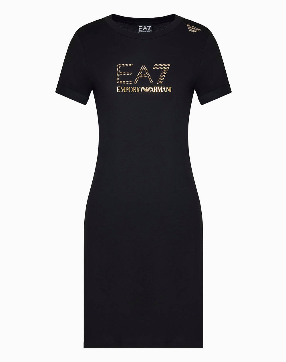 Ea7 Dress Women Clothes Dresses Black Cotton,Synthetic 7W000478Af12500 Uc001 Female Dresses Black