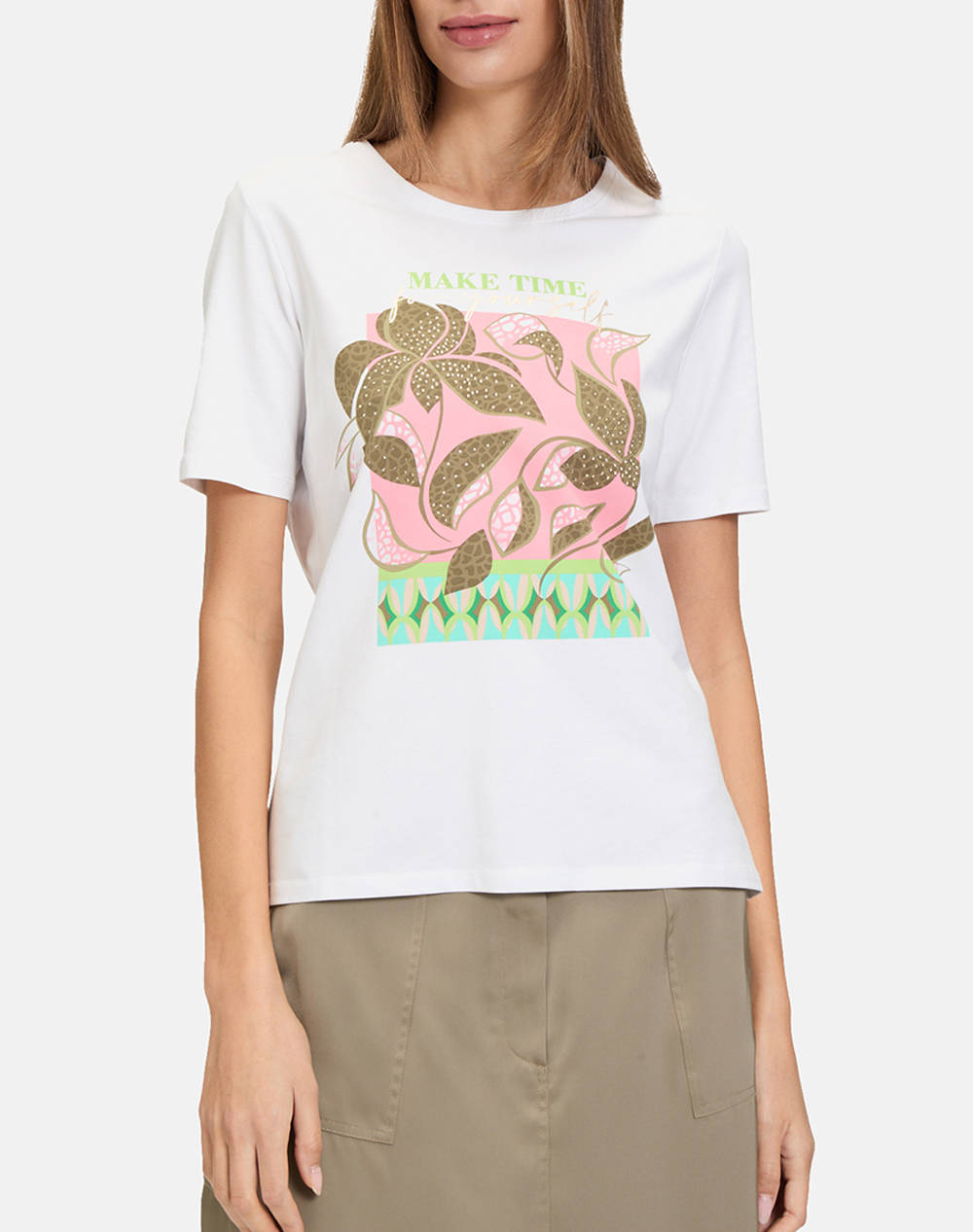 Betty Barclay Blouse Women Clothes Tops T Shirts White Cotton,Elastic 2399/1092 1950 Female T-Shirts