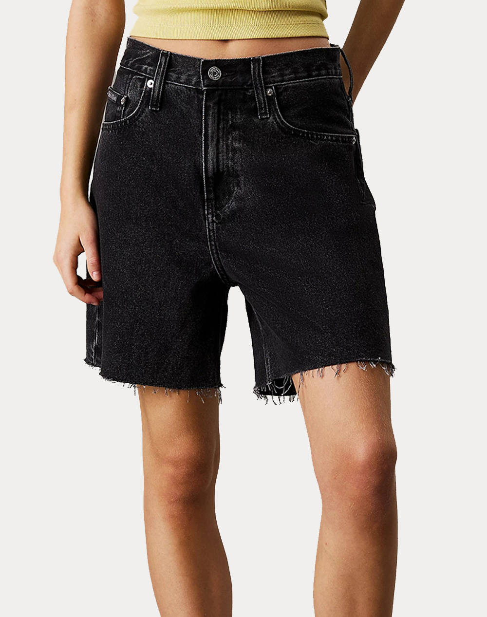 Calvin Klein Jeans Bermuda Short Women Clothes Shorts/Bermudas Bermudas Black Cotton J20J225190 1Byni Female Bermudas Black