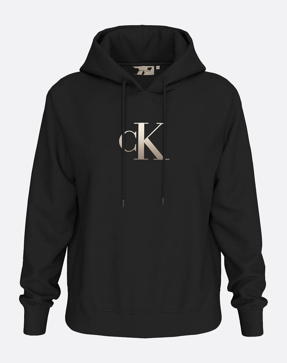 Calvin Klein Jeans Gradient Ck Hoodie Women Clothes Tops Sweatshirts Black Cotton,Synthetic J20J224721 Beh Female Sweatshirts Black