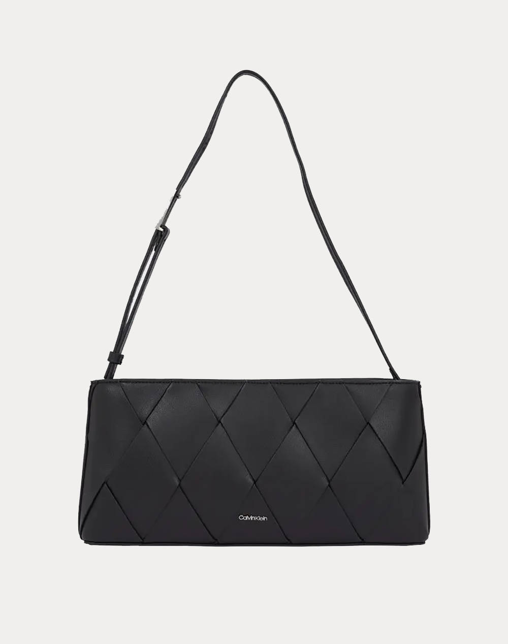 Calvin Klein Jeans Ck Woven Elongated Shoulder Bag (Dimensions: 31 X 5 X 14.5Cm) Women Accessories Bags Black Imitation Leather K60K612992 Beh Female